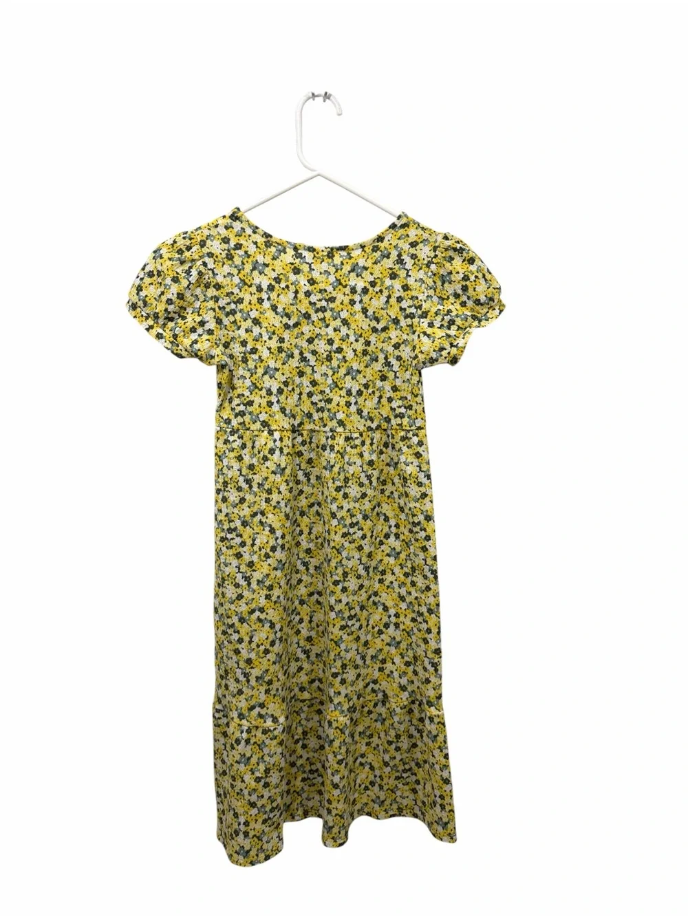Girls Yellow Floral Dress